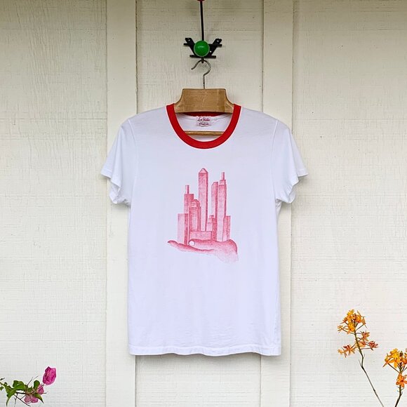 LVC Levi's Vintage Clothing metropolis graphic ring neck tee shirt - Picture 5 of 9